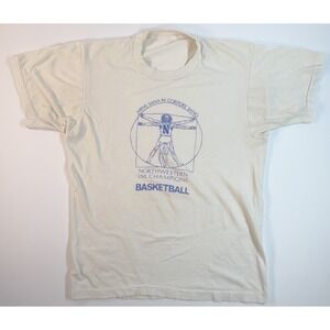 Vintage Northwestern Basketball T Shirt Mens Large IM Champions USA Tee
